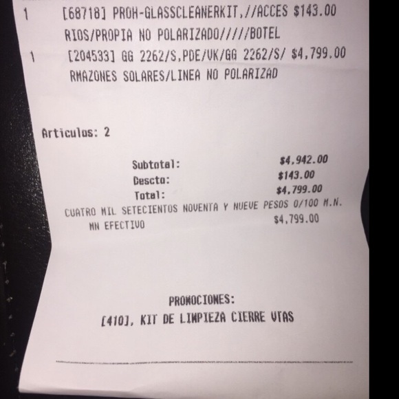 Gucci Sunglasses w/Leather Gucci Case & Receipt - Picture 4 of 8